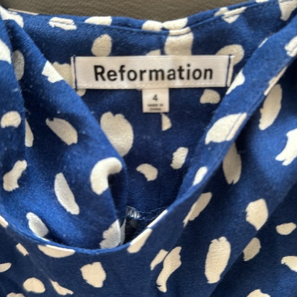 Reformation Blue and White Midi Dress - Picture 5 of 5